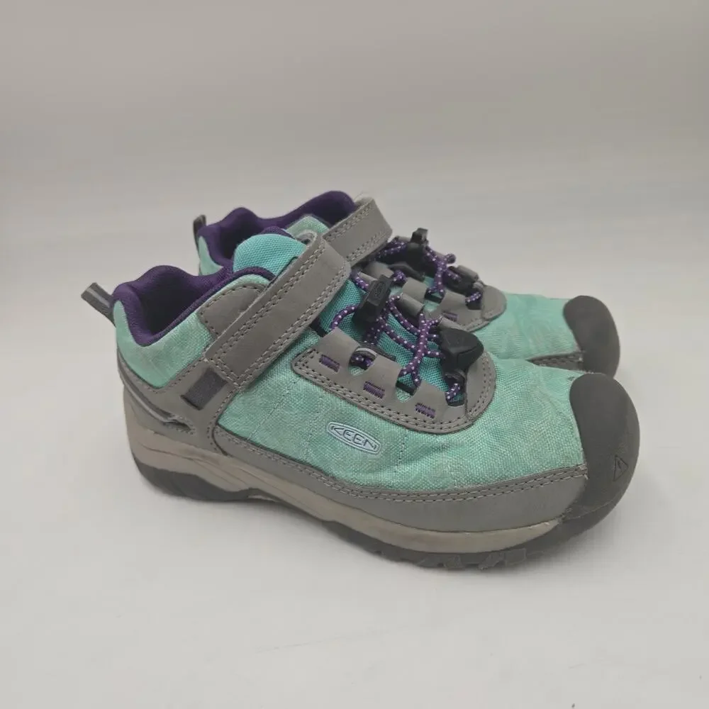 Keen Hiking Shoes Kids 12 Green Targhee Vent Sport Quick Lace Logo Sneakers
